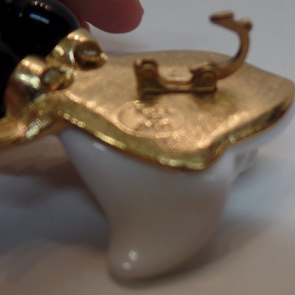 Kenneth J. Lane KJL for Avon Black Beaded Multi Strand Necklace Rose Bling 14" - Picture 5 of 16